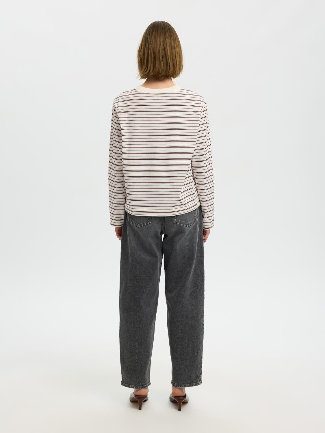 Slwessential Ls Striped Boxy Tee Noos