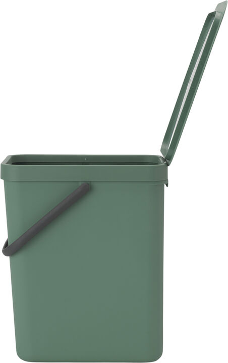 Affaldsspand m/låg sort. kon 25 ltr.