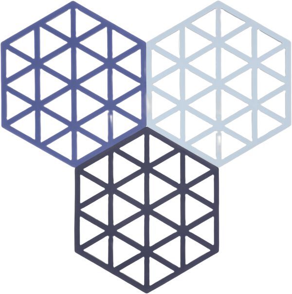 Bordskåner Triangles 3 stk. Midnight/Indigo/Blue