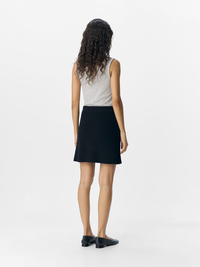 OBJVIOLA MW RE SHORT KNIT SKIRT NOO