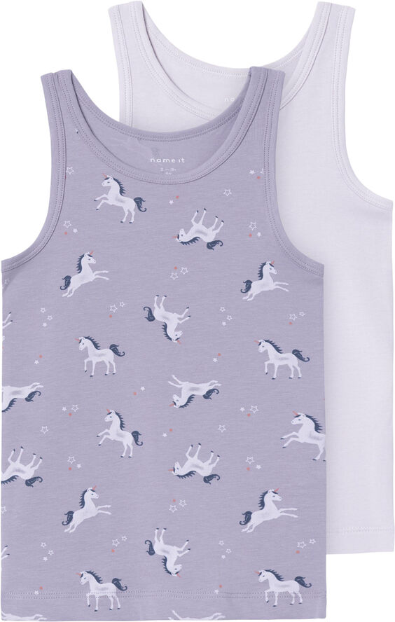 NMFTANK TOP 2P LAVENDER UNICORN NOO