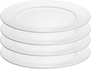 Tallerken flat Plissé 28 cm 4 stk. Hvit