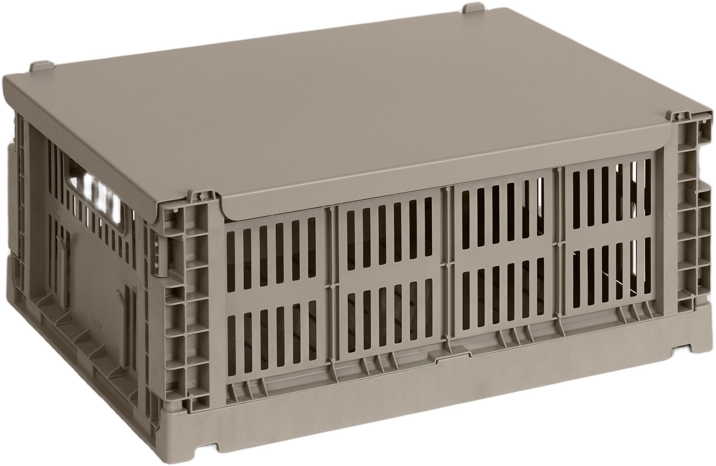 HAY Colour Crate Lid Metal-Medium-Warm grey