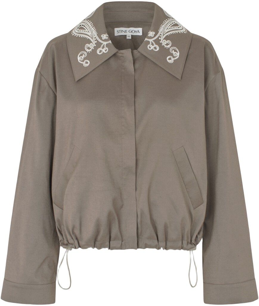 2492 Embroidered Canvas, Blouson Eyelet Bomber