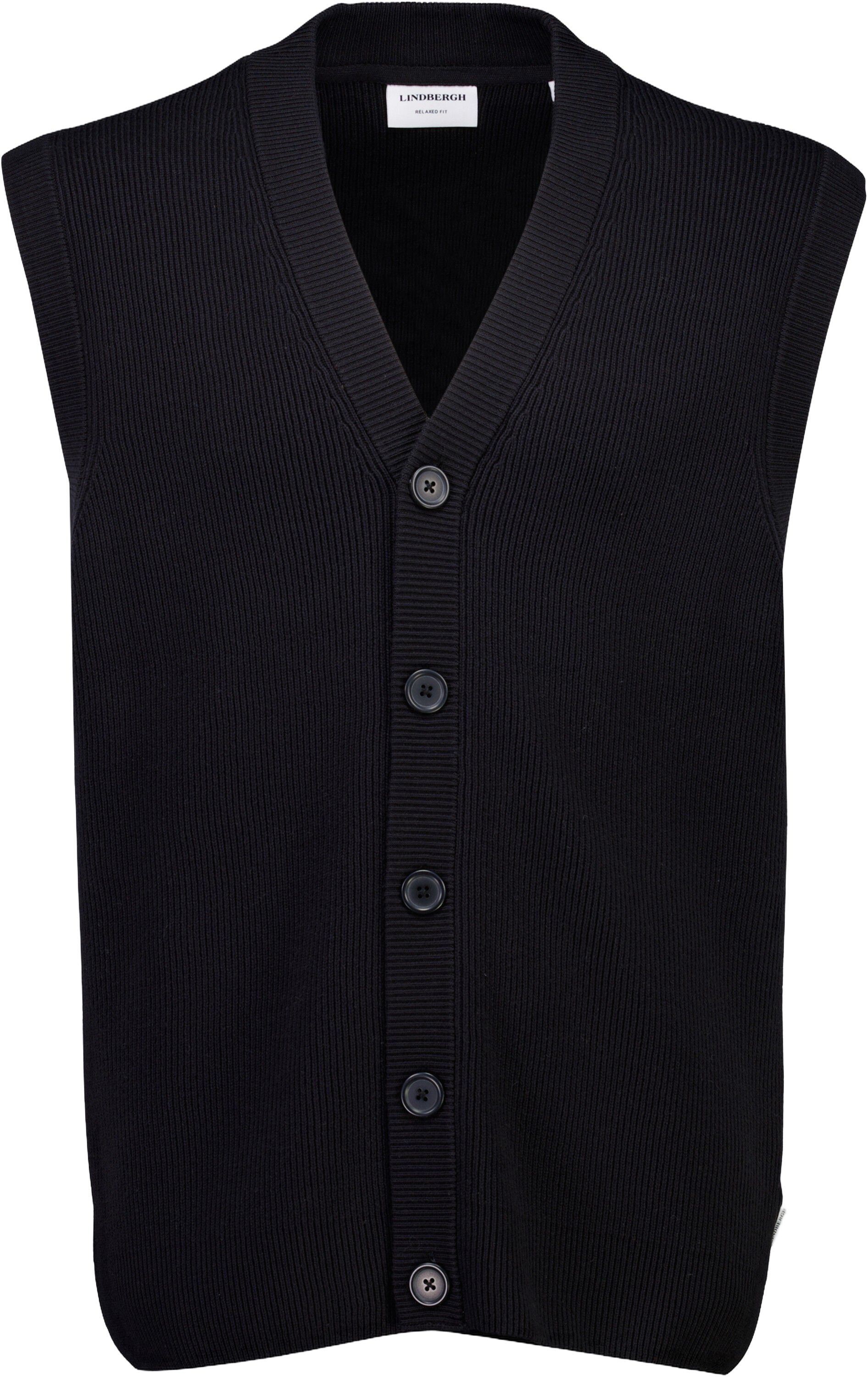 Rib v-neck button slipover