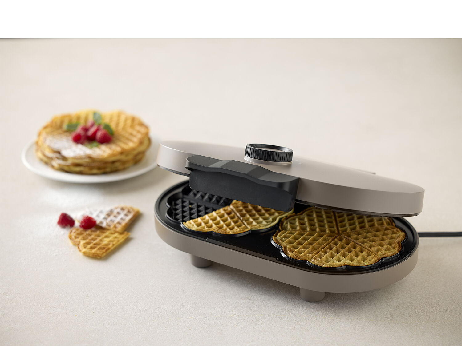 Dobbelt vaffeljern 1600 watt Latte