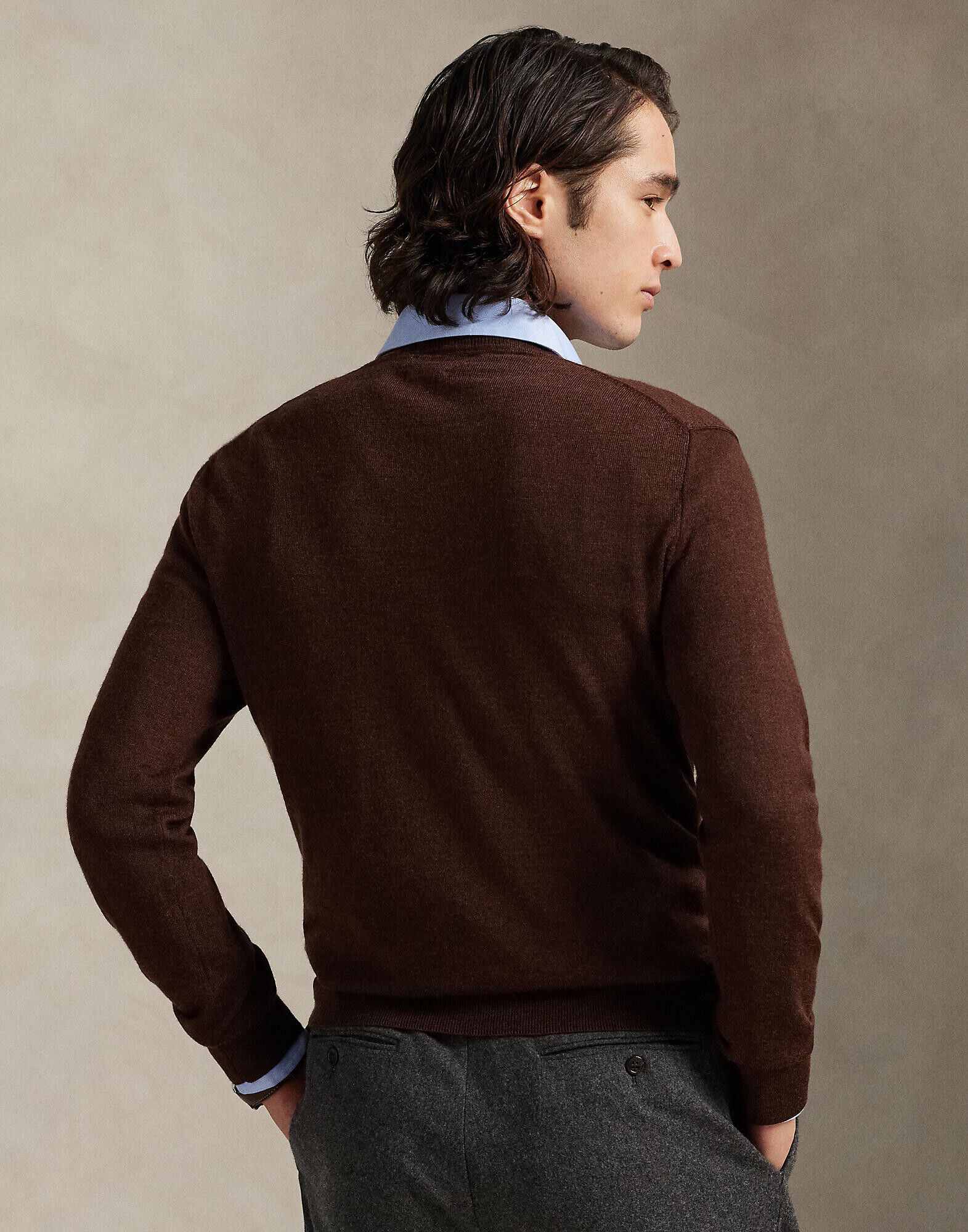 Slim Fit Washable Wool Crewneck Sweater