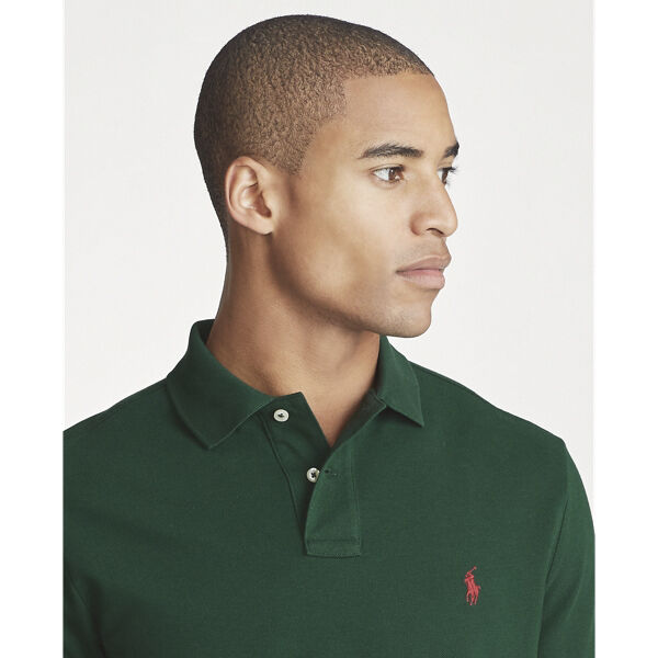 Custom Slim Fit Mesh Polo Shirt