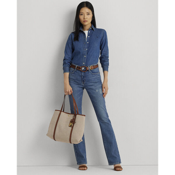 Canvas & Leather Large Emerie Tote