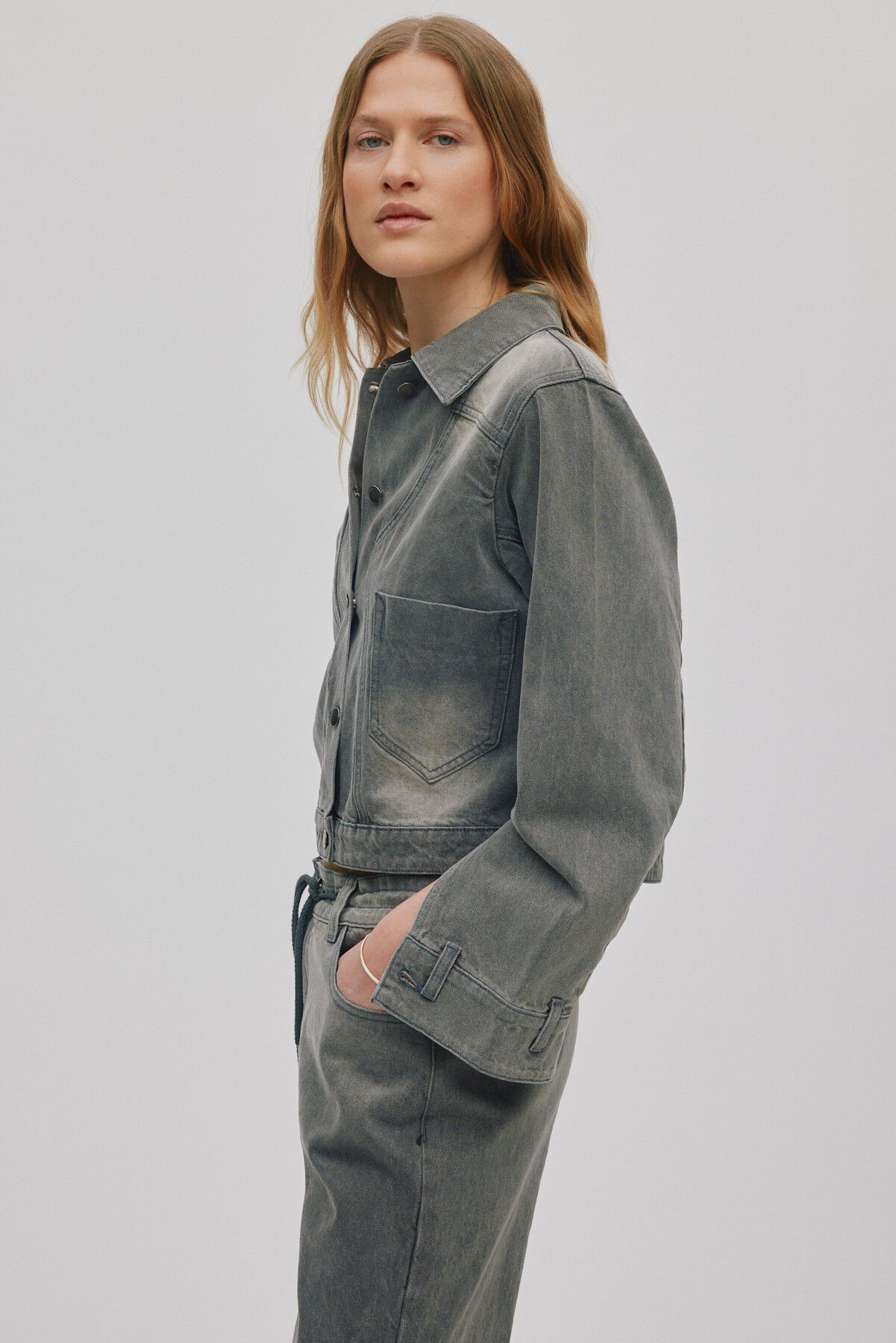 Grey denim jacket - Janny
