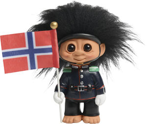 Norsk Garder m flag, 9 cm