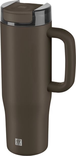 Termokrus med suger&oslash;r, 900 ml, Rustfritt st&aring;l, Sjokolade