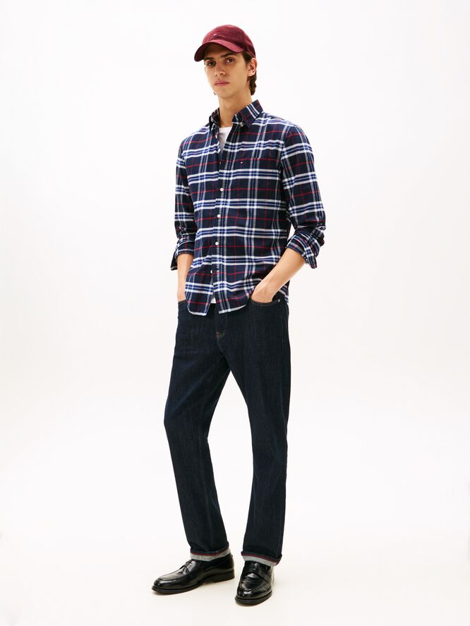 BRUSHED OXFORD CHECK RF SHIRT