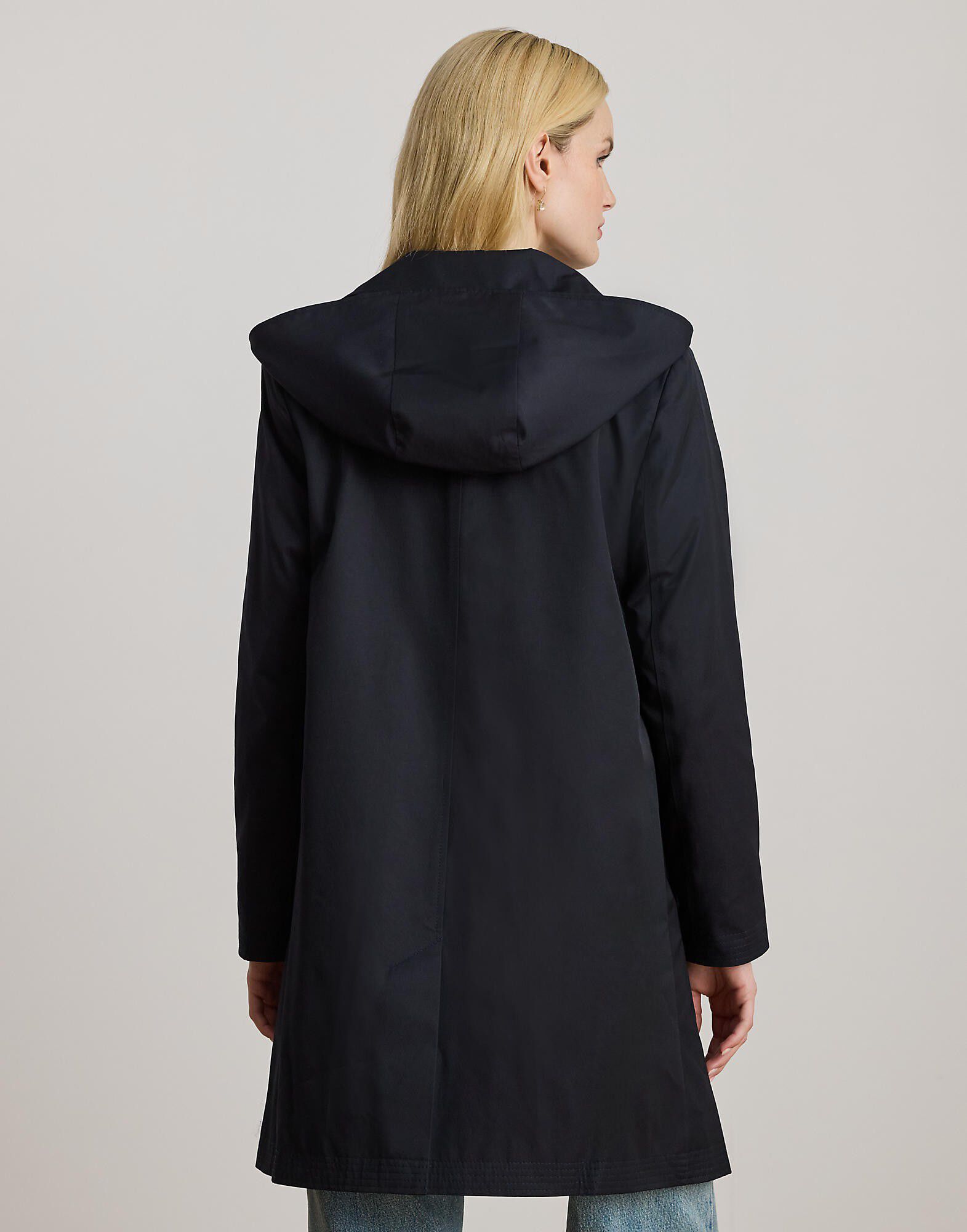 Hooded Cotton-Blend Balmacaan Coat