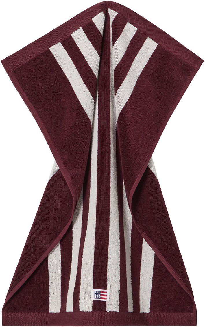 Striped Terry Towel Fig/Snow White