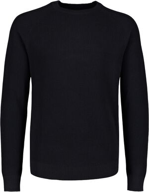 Ribbed L/S o-neck knit