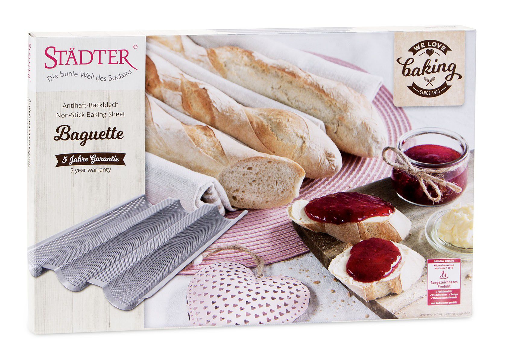 BAGUETTEFORM 37 x 24 cm / H 2,5 cm s&oslash;lv