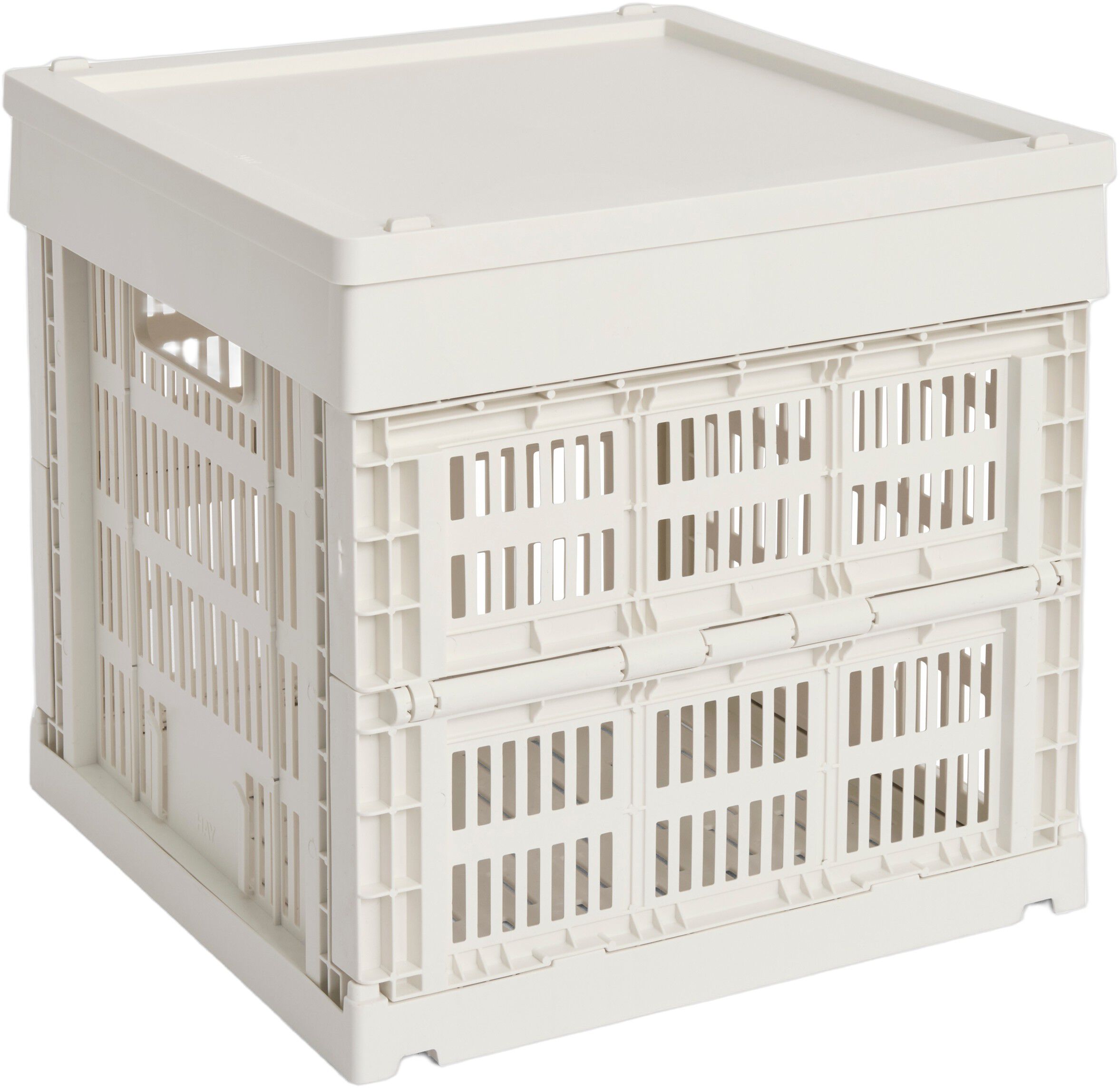 HAY Colour Crate Lid Plastic-Medium Square / Cube-Off-white
