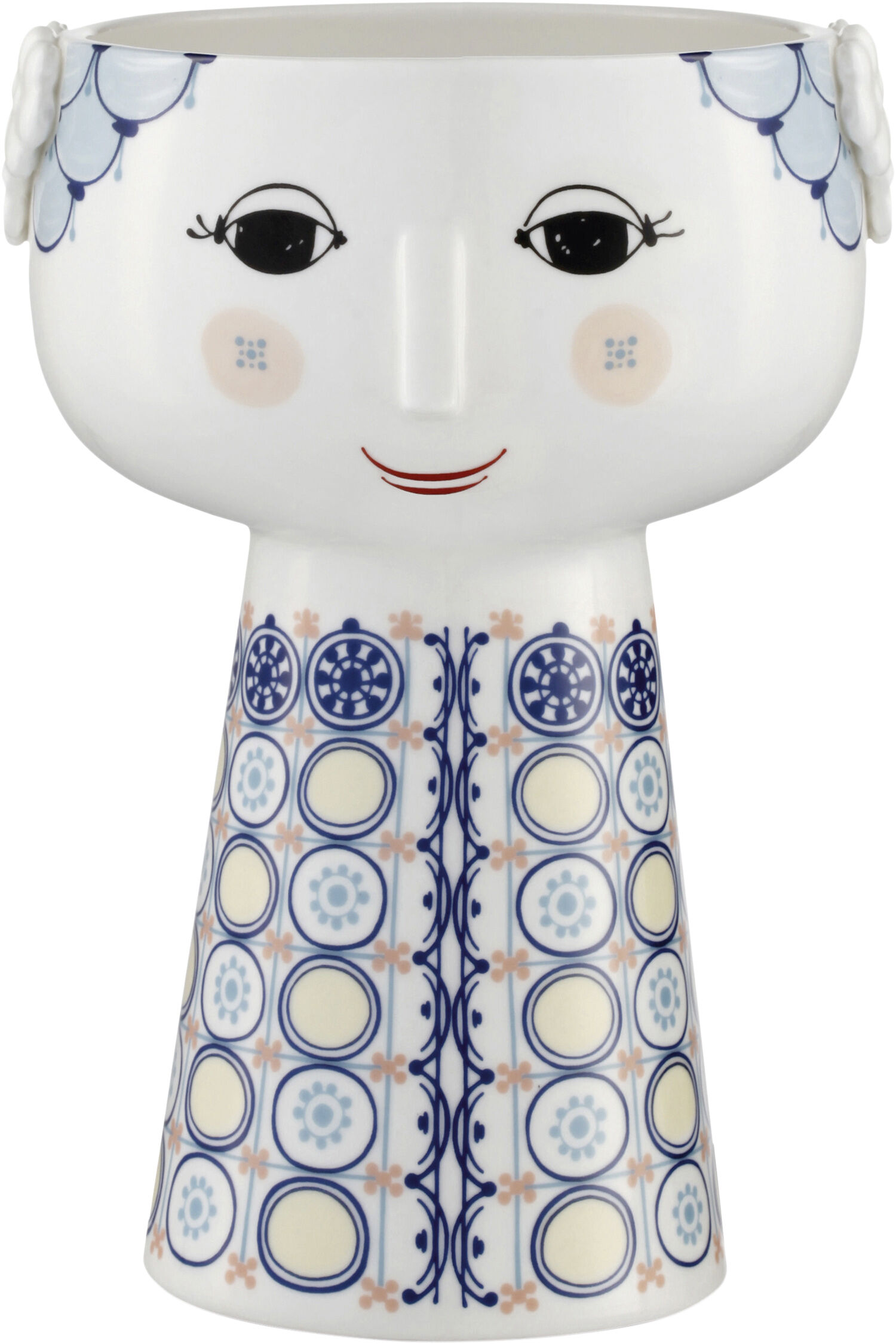 Eva Vase m&oslash;rk rosa H18,5