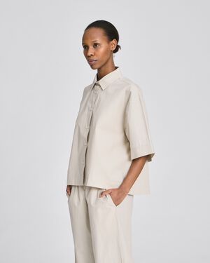 Astrid S/S Shirt Poplin Gots 243975