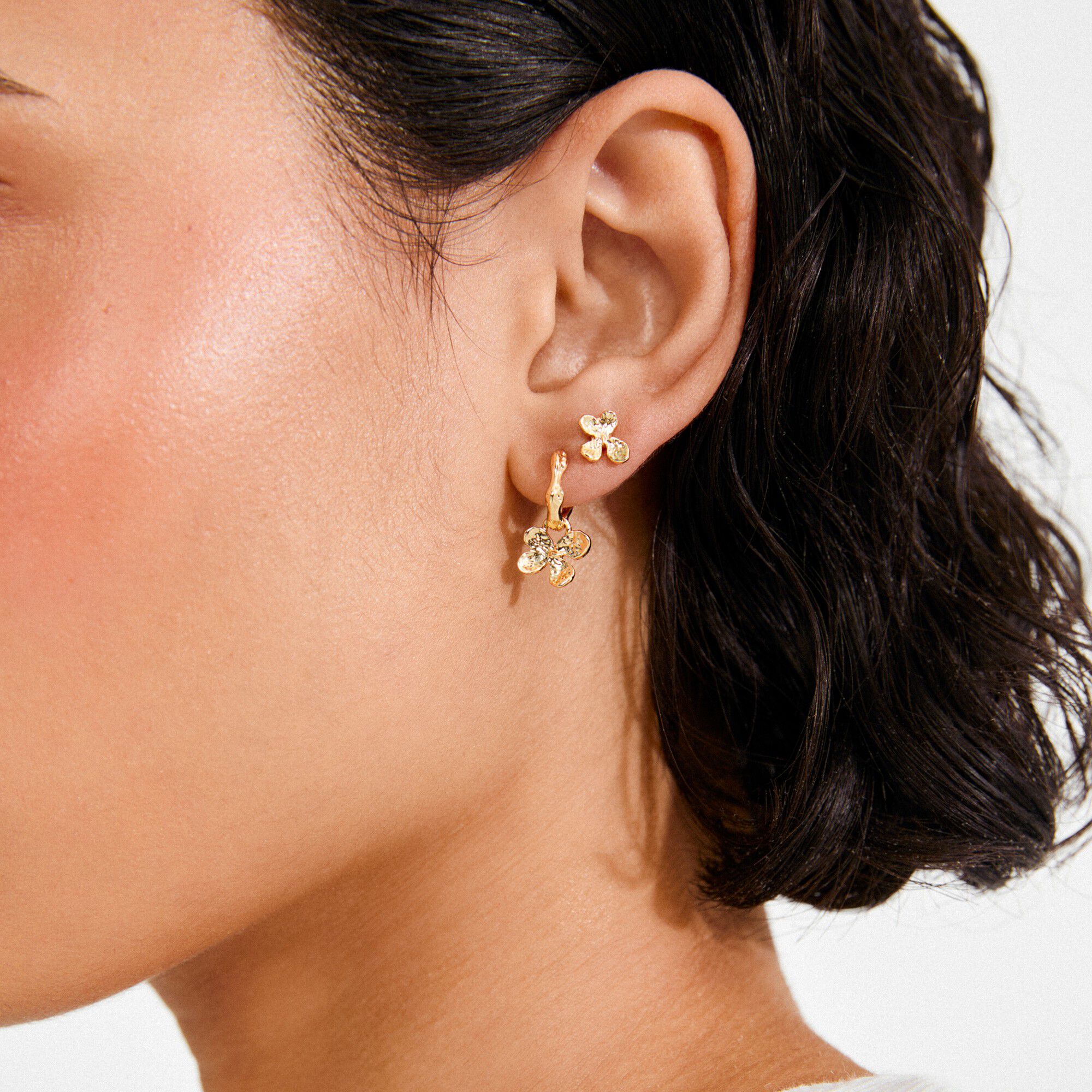 AJANI earrings 2-in-1 set, gold-plated