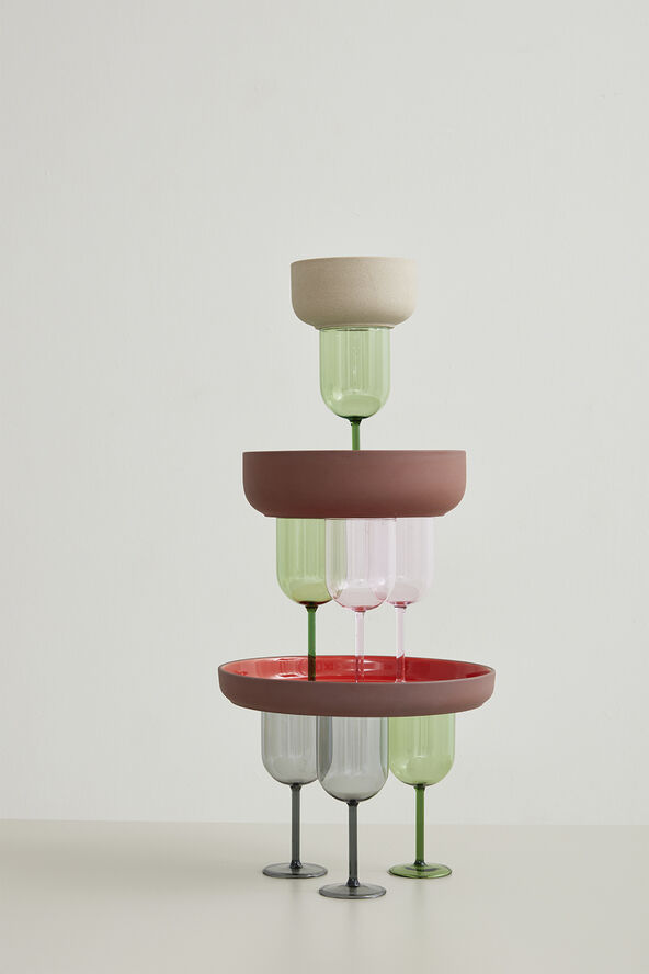 WINE GLASS, 2 PCS, TALL, SMOKE, 70177S