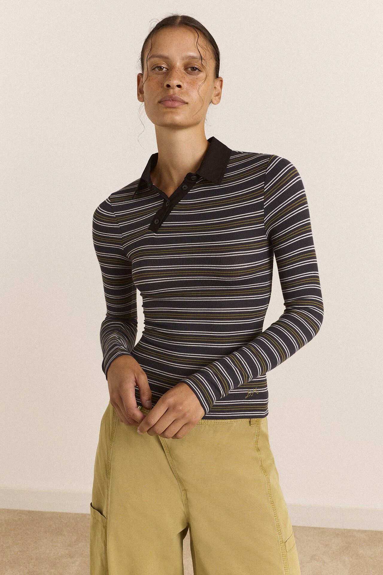 PEYTON LS POLO - STRIPE
