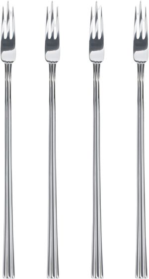 P&aring;leggsgaffel Thebe 17,2 cm 4 stk. Blankt st&aring;l