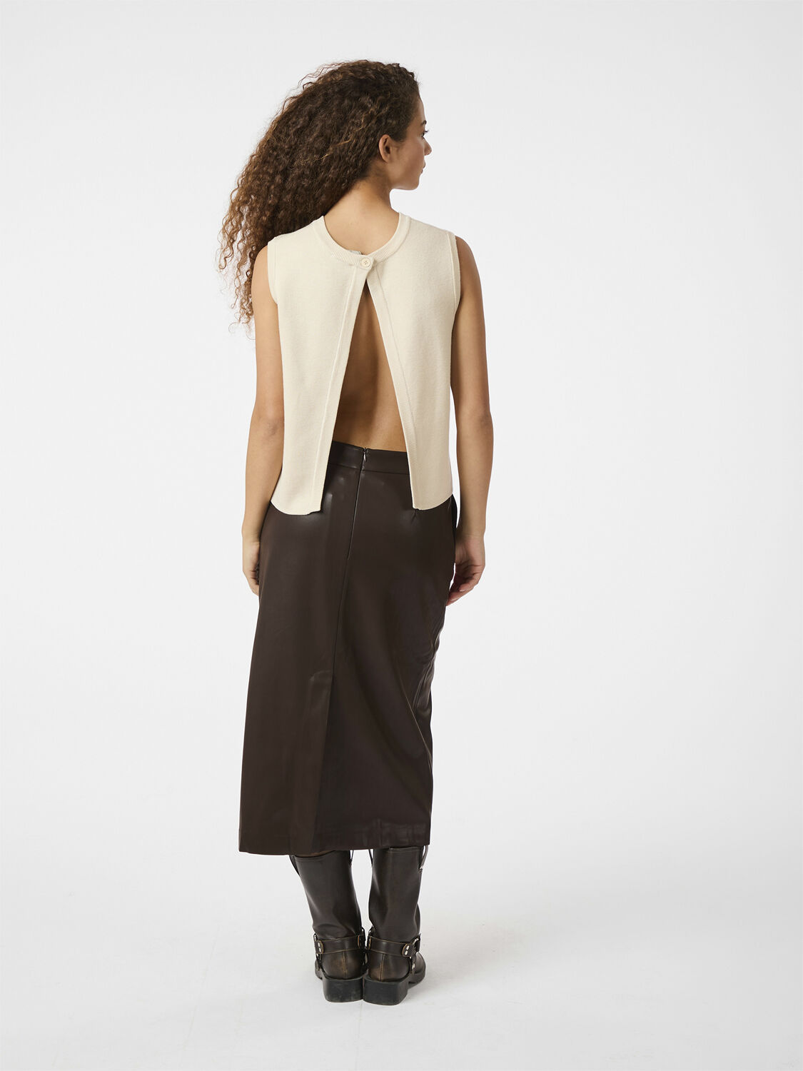 Nettie Faux Leather Skirt