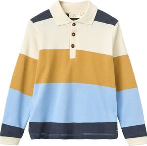 Stripe Pique Polo w. LS