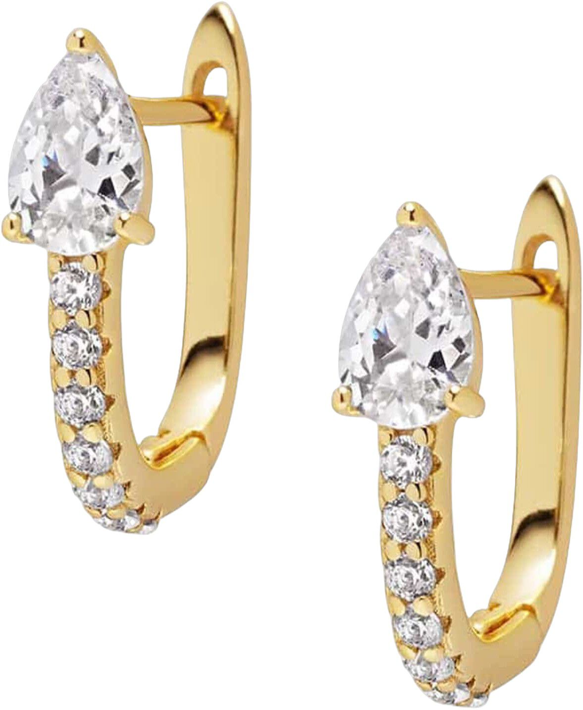 Women's Gold CZ Hoops