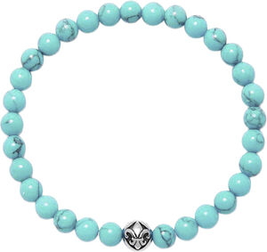 Men's Wristband with Turquoise and Stainless Steel