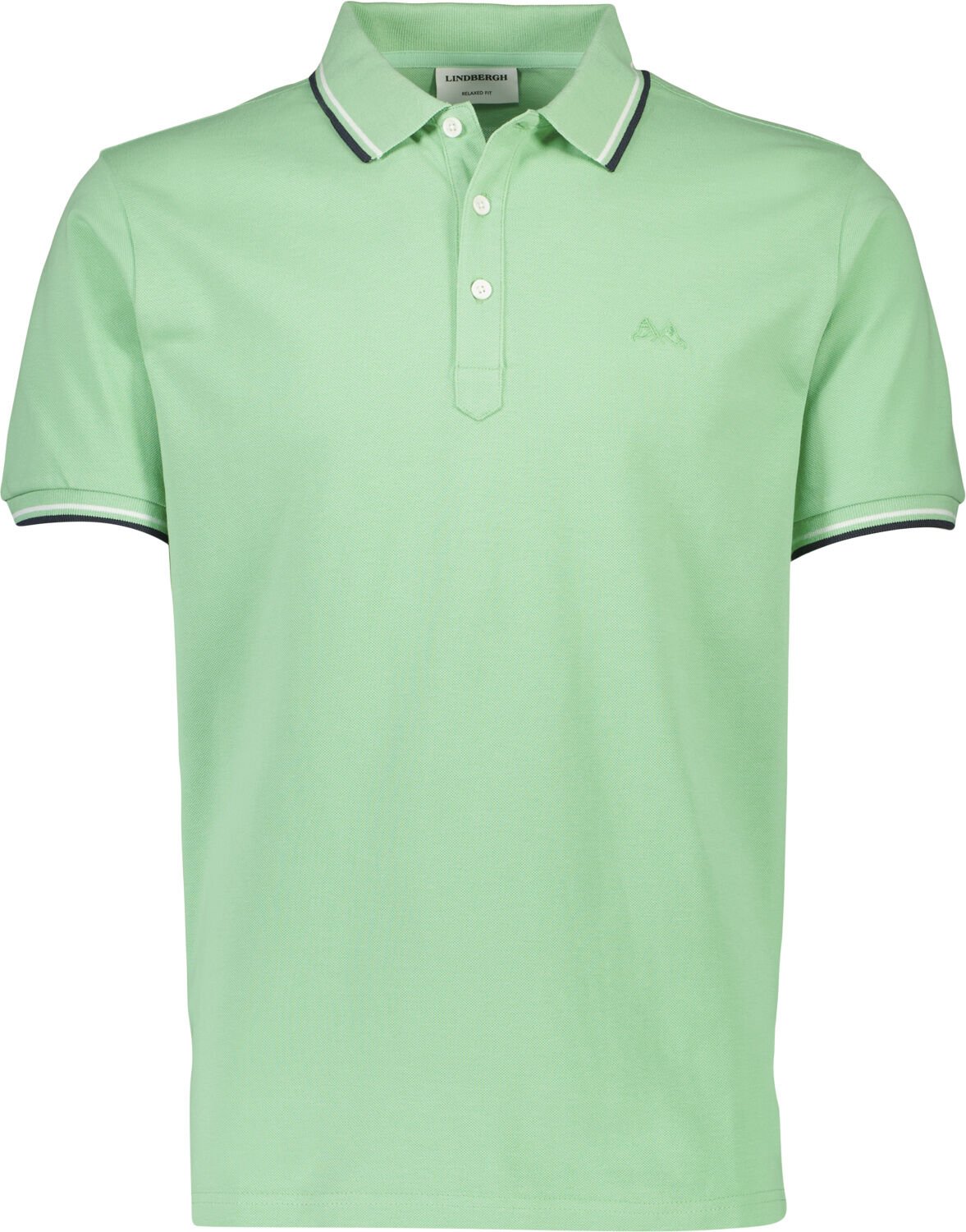 Polo shirt w. contrast piping