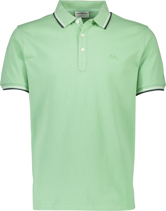 Polo shirt w. contrast piping