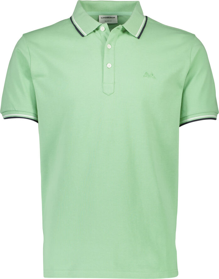 Polo shirt w. contrast piping