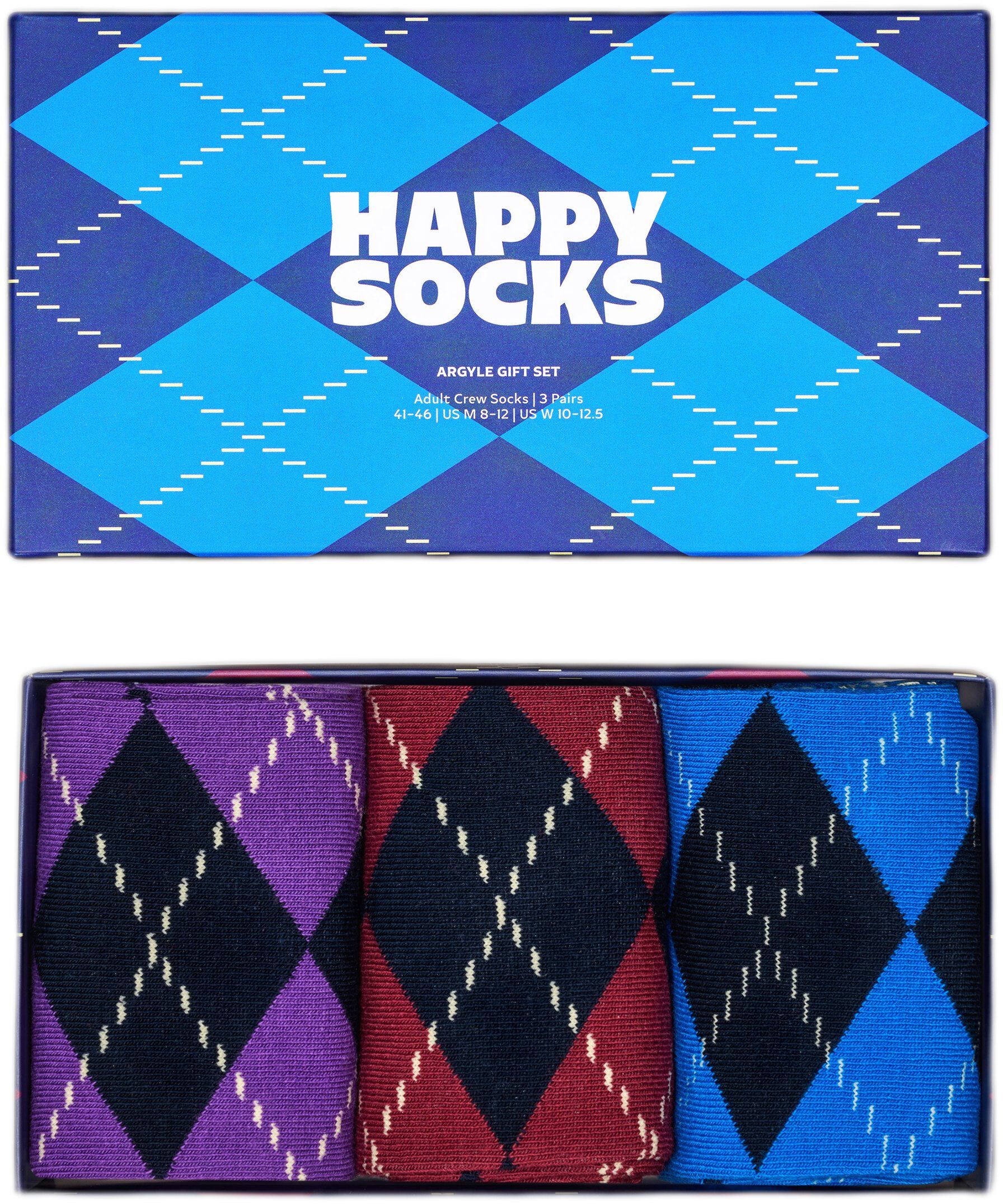 3-Pack Argyle Socks Gift Set