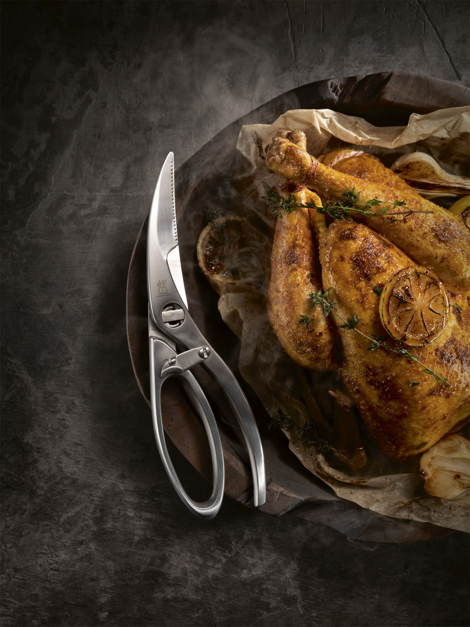 Fjerkr&aelig;saks Fuldsmedet i Rustfrit st&aring;l 25,5 cm