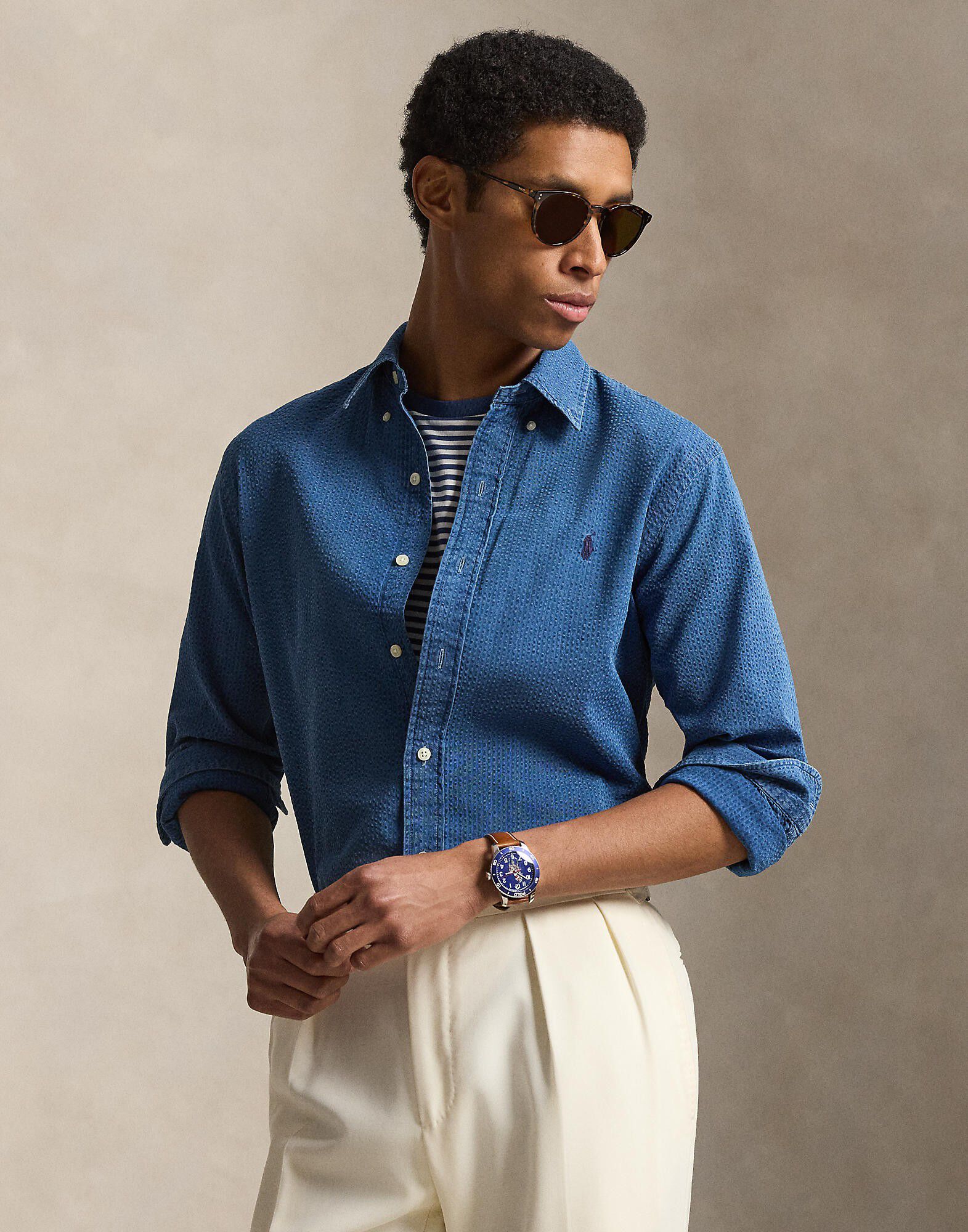 Custom Fit Seersucker Shirt