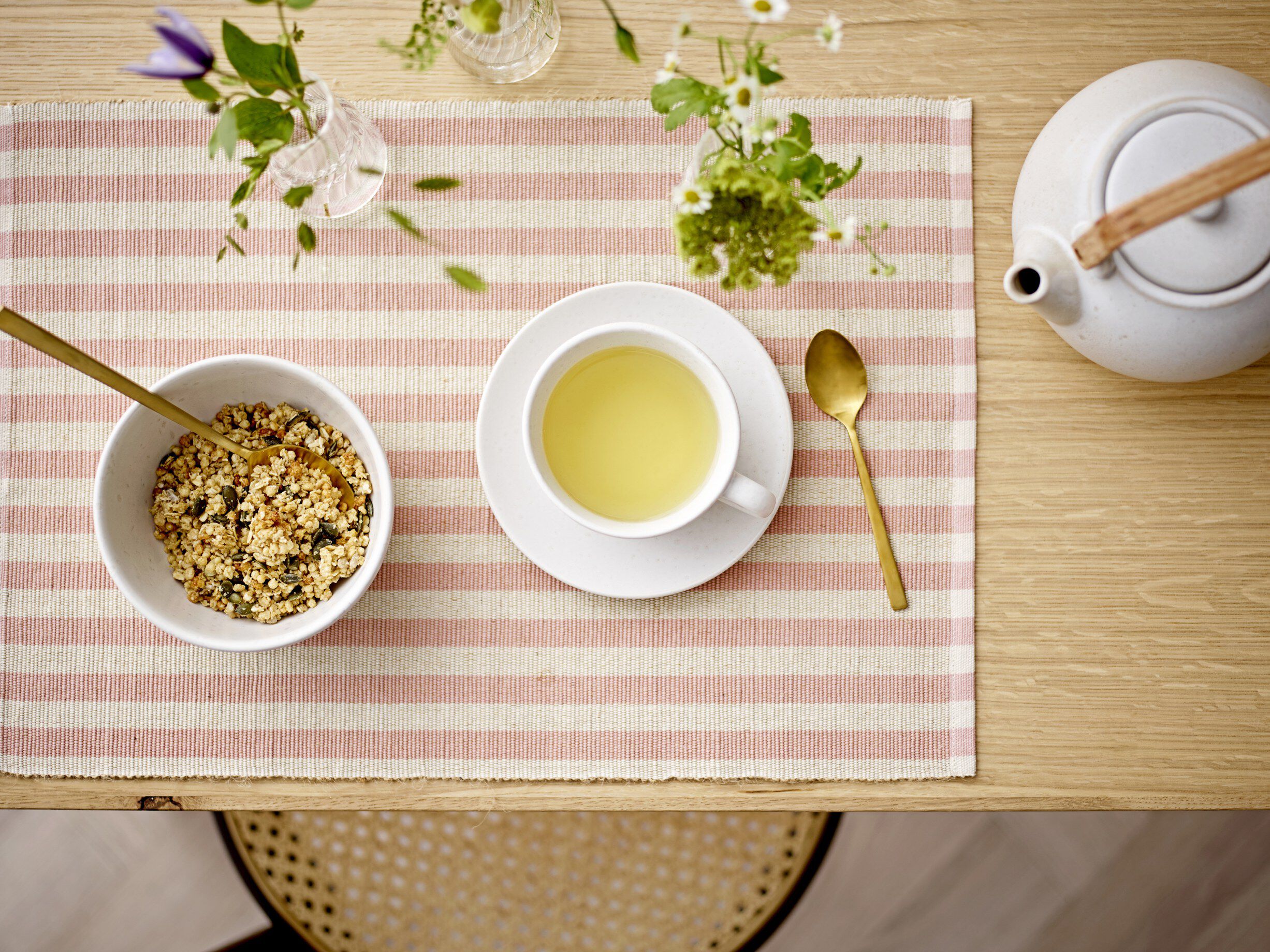 Spisebrikke 33x48 2-pak Statement Stripe Rose