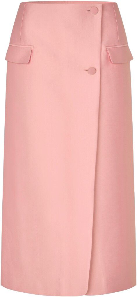 2562 Crepon, Pencil Midi Skirt