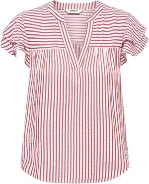 ONLBARI SL FRILL V-NECK TOP CS WVN