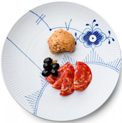 Bl&aring; Mega Riflet 27 cm. coupe tallerken