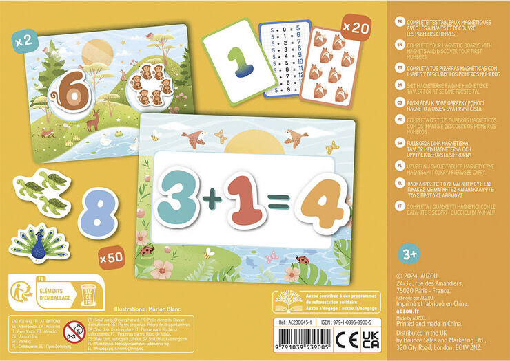 Auzou - Magnetisk legesæt - Lær tallene