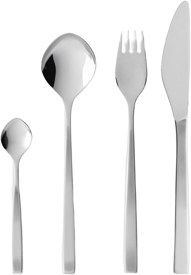 Bestikksett Fuga 16 deler Matt/Blankt stål