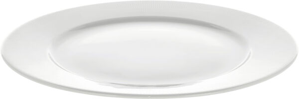 Tallerken flat med fane Eventail 28 cm Hvit