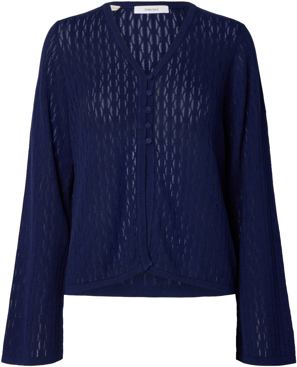 Slftoledo Structure Ls Knit V-Cardigan