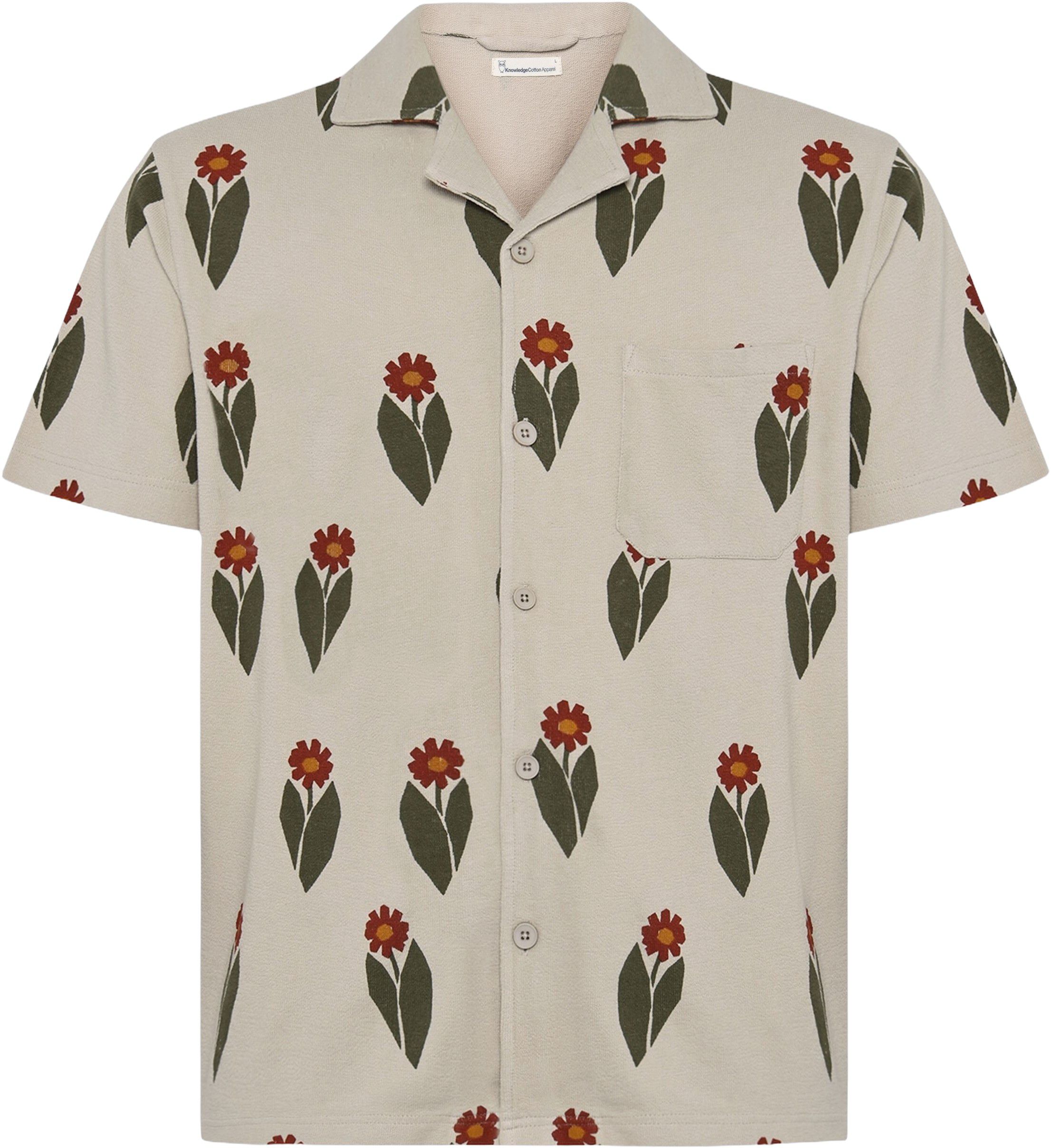 Boucl&eacute; print short sleeve shirt
