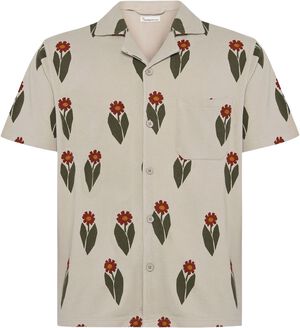 Boucl&eacute; print short sleeve shirt