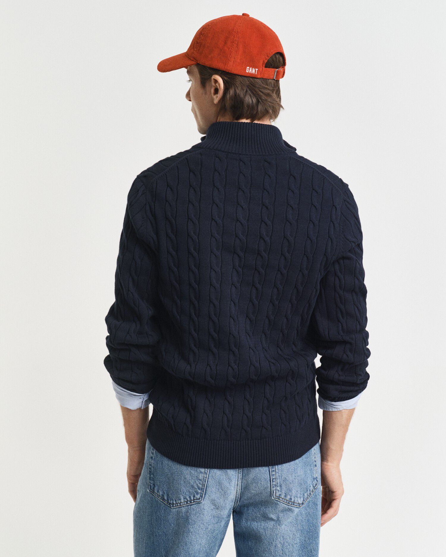 COTTON CABLE HALF ZIP