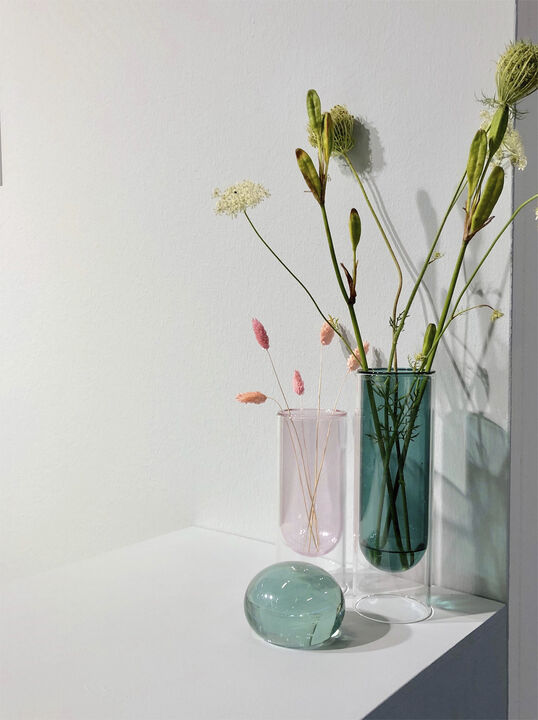 FLOWER TUBE, TALL TUBE, CYAN, 65200C